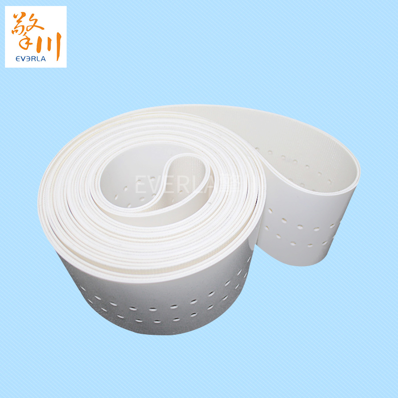 白色PVC<a href='http://m.dsjvvrk.cn/shusongdai/' target='_blank'><u>輸送帶</u></a>的圖片