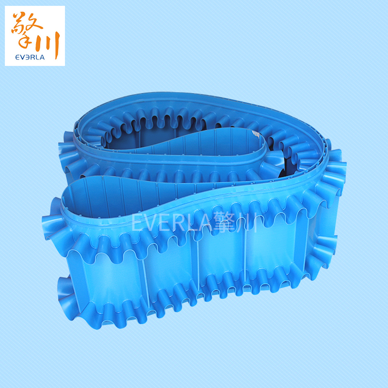 PU檔板裙邊食品<a href='http://m.dsjvvrk.cn/shusongdai/' target='_blank'><u>輸送帶</u></a>的圖片