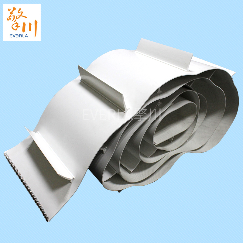 白色<a href='http://m.dsjvvrk.cn/shusongdai/xiangjiao/' target='_blank'><u>擋板輸送帶</u></a> 鋼扣接口